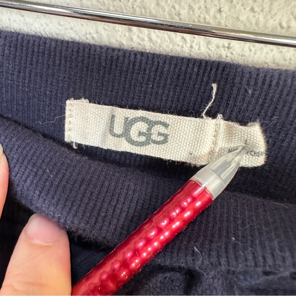 UGG Navy Blue Joggers Sweatpants Women’s Sz Large - Picture 3 of 7